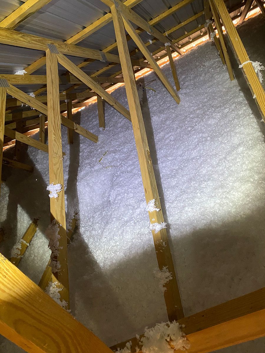 Blown-in fiberglass attic insulation — Mississippi